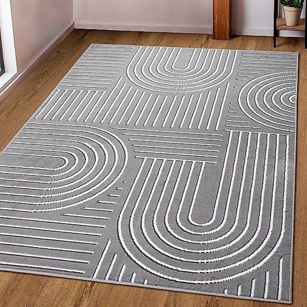 my home Teppich "Lysandra" rechteckig 8 mm Höhe 3D-Effekt, softer Kurzflor, günstig online kaufen