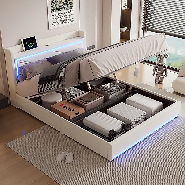 STILVORA Polsterbett 160×200 mit matratze und günstig online kaufen