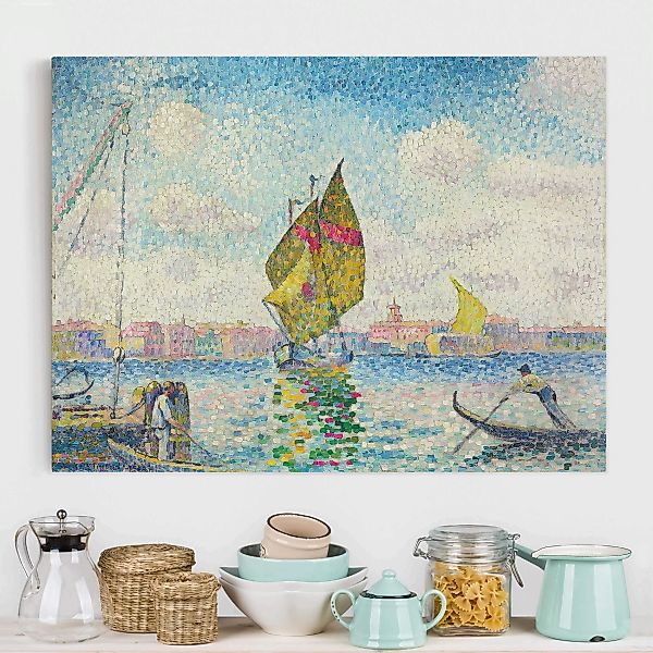 Leinwandbild Kunstdruck - Querformat Henri Edmond Cross - Segelboote auf de günstig online kaufen