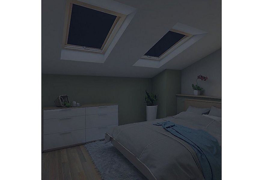 Rollo Verdunklungsrollo Thermo-Rollo, Dachfenster Verdunkelung, Ohne Bohren günstig online kaufen