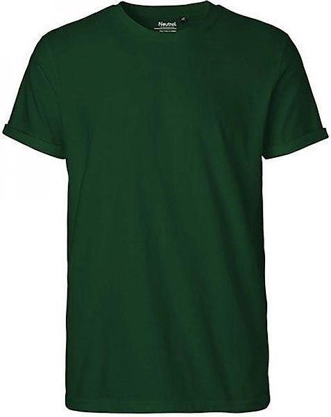 Neutral Rundhalsshirt Herren Roll Up Sleeve günstig online kaufen