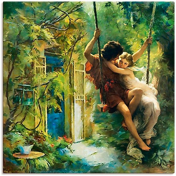 Artland Wandbild »Paar auf einer Schaukel« Bilder von Liebespaaren 1 Stk. t günstig online kaufen