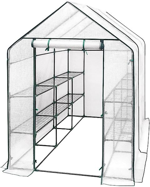 Woltu Foliengewächshaus, Tomatengewächshaus Treibhaus Anzuchthaus, Weiß günstig online kaufen