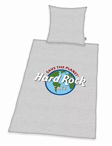 Hard Rock Cafe Renforce Bettwäsche Baumwolle Save The Planet 135x200/80x80 günstig online kaufen