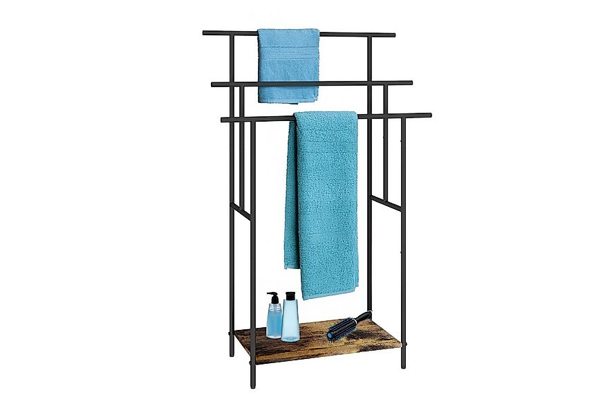 relaxdays Handtuchständer Industrial Handtuchständer mit Ablage günstig online kaufen