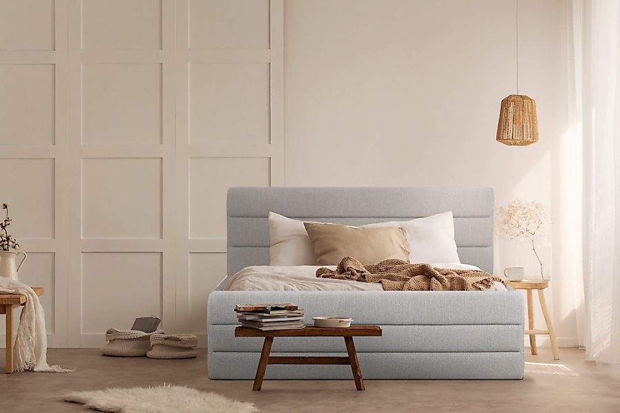 Home affaire Polsterbett "Merrit" Quernaht im Kopf- und Fußteil, in 5 Breit günstig online kaufen