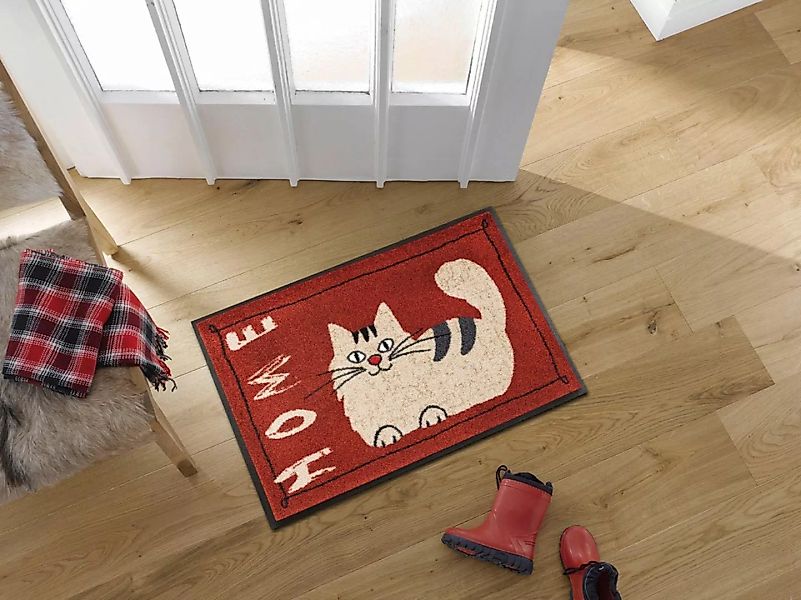 wash+dry by Kleen-Tex Fußmatte »Catty Home«, rechteckig günstig online kaufen