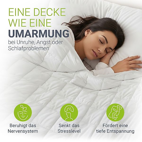 Juskys Gewichtsdecke, Füllung: Glasperlen, Schichten, gegen günstig online kaufen