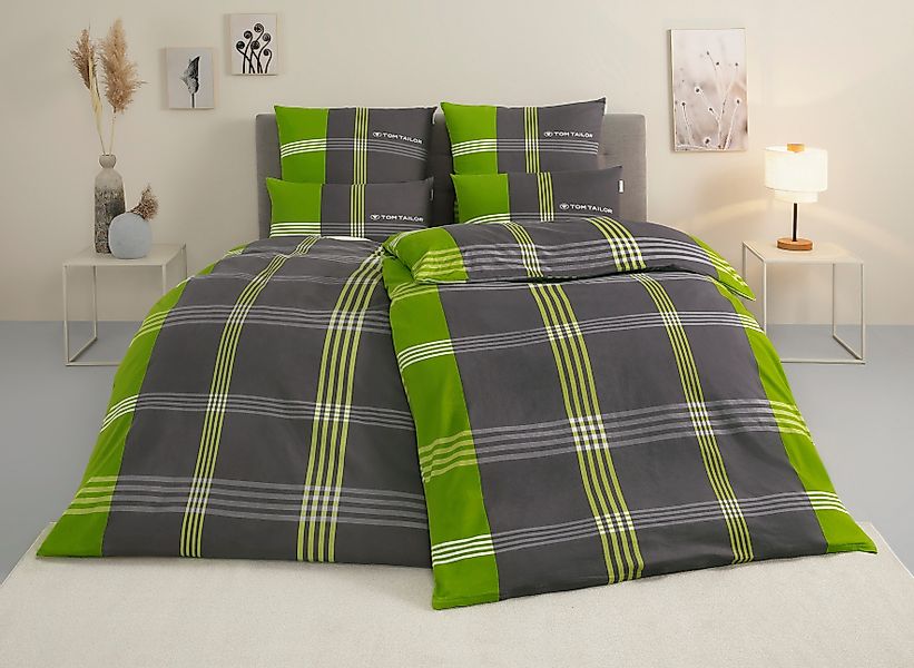 TOM TAILOR HOME Bettwäsche "Ole" 2 Stk. tlg. karierte Bettwäsche aus Baumwo günstig online kaufen