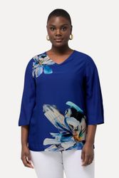 Ulla Popken Druckbluse Bluse Blüten Oversized günstig online kaufen