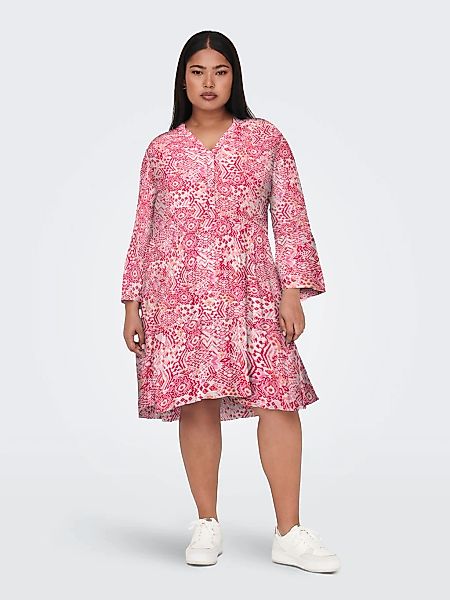 ONLY CARMAKOMA Tunikakleid "CARMARRAKESH LIFE 3/4 TUNIC DRESS AOP", im toll günstig online kaufen