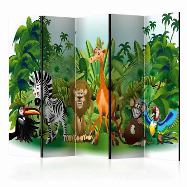 artgeist Paravent Jungle Animals II [Room Dividers] mehrfarbig Gr. 225 x 17 günstig online kaufen