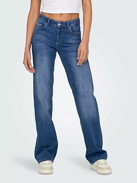 ONLY Boyfriend-Jeans Jeans Straight Fit Mittlere Taille Praktische Taschen günstig online kaufen