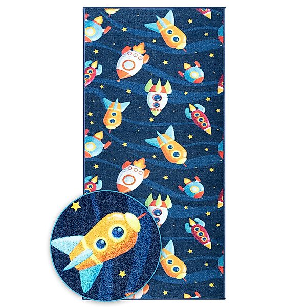 Karat Kinderteppich Ballons&Rockets, Farbenfroher und robuster günstig online kaufen