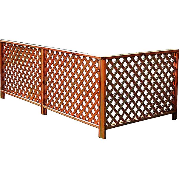 Promadino Zaunsystem Romantica 3-teilig mit Bodenankern (HxBxT) 91,5x119x6 günstig online kaufen