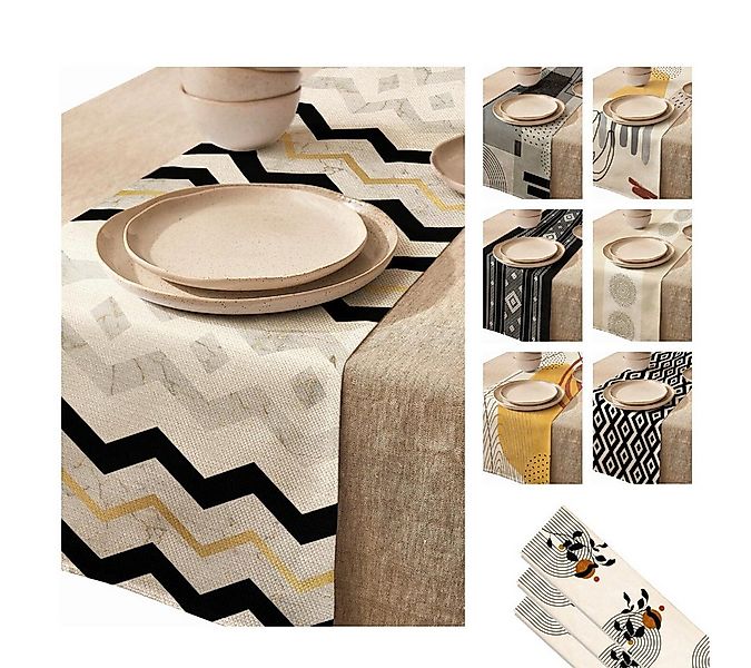 LIVINA HOME Tischläufer Premium Tischdecke abwaschbar, Tischband, moderne L günstig online kaufen