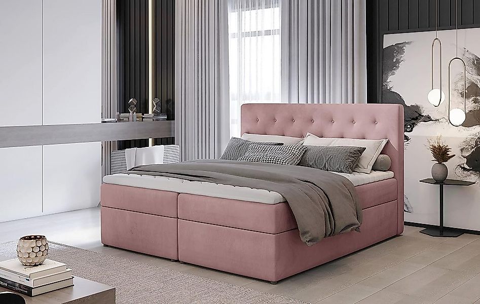 Best for Home Boxspringbett Loree mit Bettkasten Bonellfederkern inkl. 4 cm günstig online kaufen