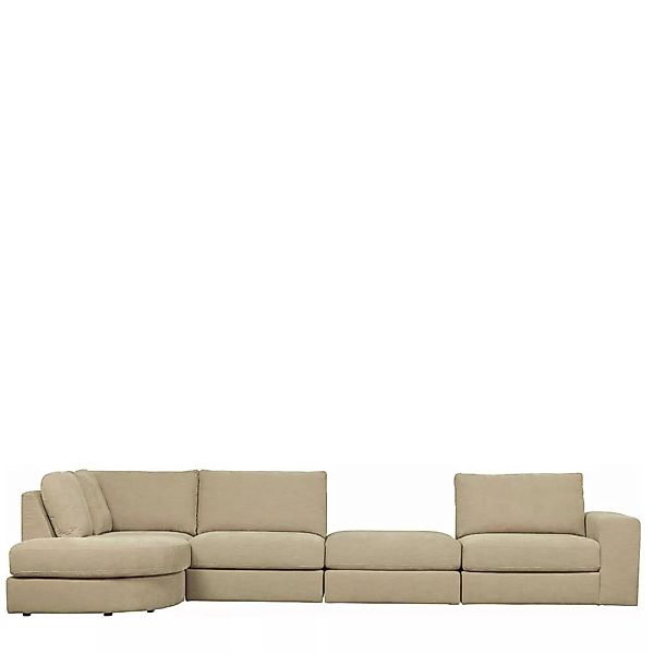 Beige Sofa Kombination mit fünf Sitzplätzen 391 cm breit günstig online kaufen