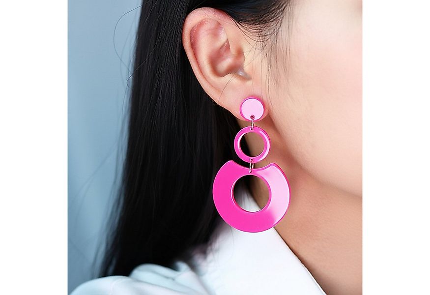 KARMA Paar Ohrhänger Damen Ohrringe bunt 6 cm vers. Farben (Statement-Ohrsc günstig online kaufen