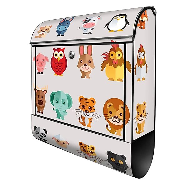 Banjado Design Briefkasten Schwarz Pulverbeschichtet 39x47x14cm 2 Schlüssel günstig online kaufen