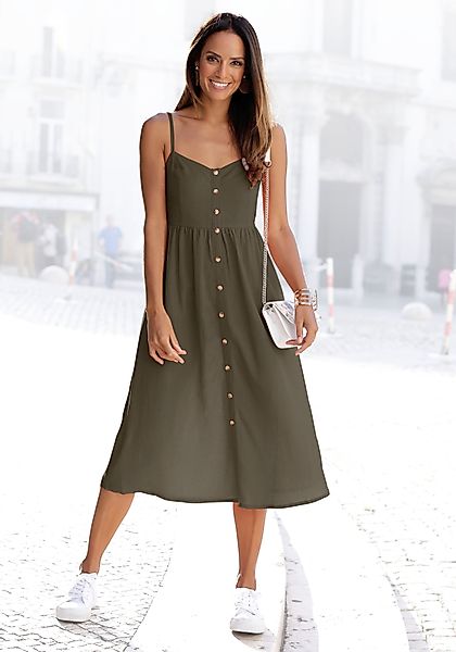 LASCANA Sommerkleid aus Leinenmix mit Baumwolle, günstig online kaufen