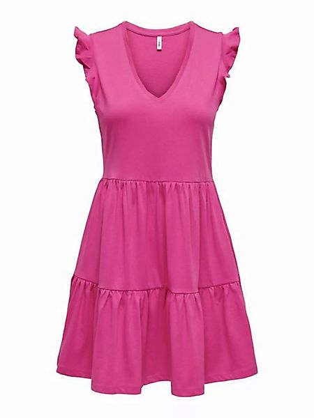 ONLY Jerseykleid "ONLMAY CAP SLEEVES FRILL DRESS" günstig online kaufen