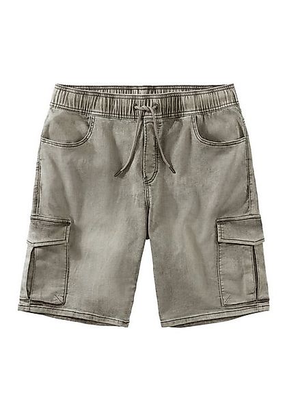 John Devin Jogg Pants mit Cargotaschen, knielang, elastische Schlupf-Bermud günstig online kaufen
