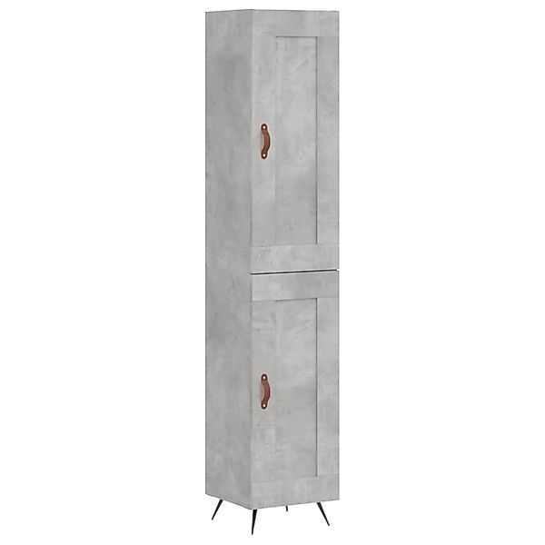 vidaXL Highboard Betongrau 34,5x34x180 cm Holzwerkstoff 3200429 günstig online kaufen