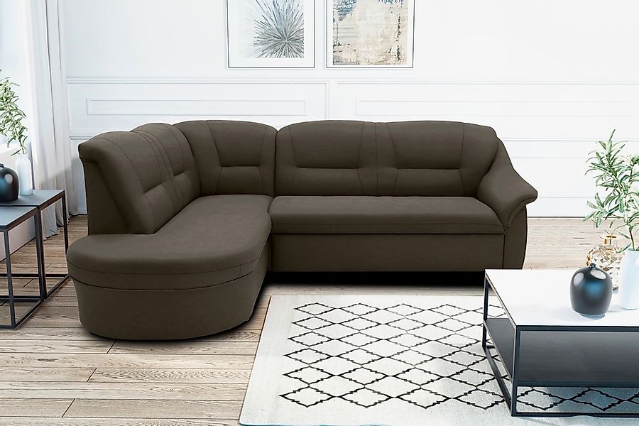 DOMO collection Ecksofa "Faenza für kleine Räume, Stellmaße 232,176cm, komf günstig online kaufen