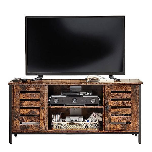 Songmics TV-Schrank Hanis 40 x 110 x 50 cm Braun-Schwarz günstig online kaufen