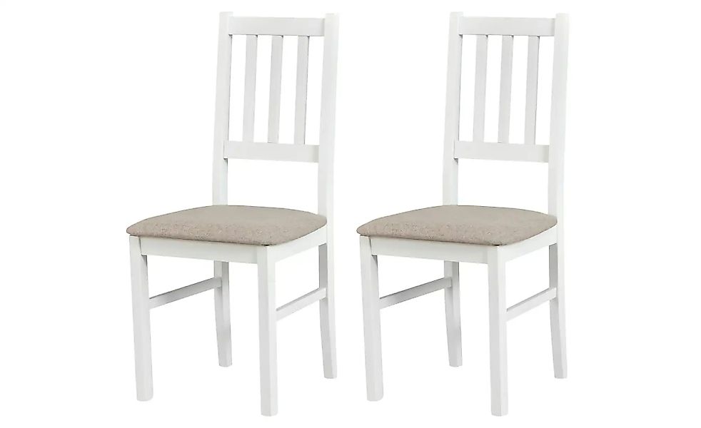 Esszimmerstuhl 2er-Set   ¦ weiß ¦ Maße (cm): B: 43 H: 94 Stühle > Küchenstü günstig online kaufen