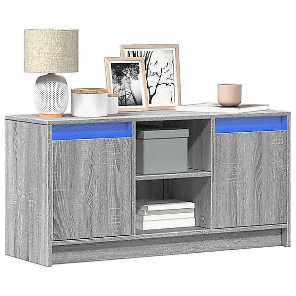 vidaXL Schrankmodule TV-Schrank mit LED-Beleuchtung Grau Sonoma 100x34x50 c günstig online kaufen
