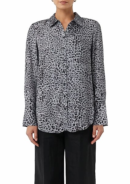 Comma Langarmbluse, mit All-Over-Animal Print günstig online kaufen