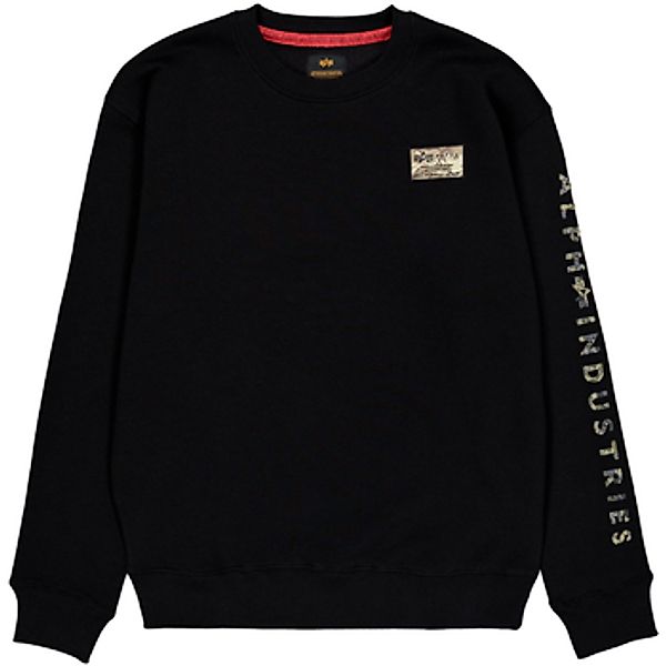 Alpha Industries  Sweatshirt Camo Sleeve Crewneck - black günstig online kaufen