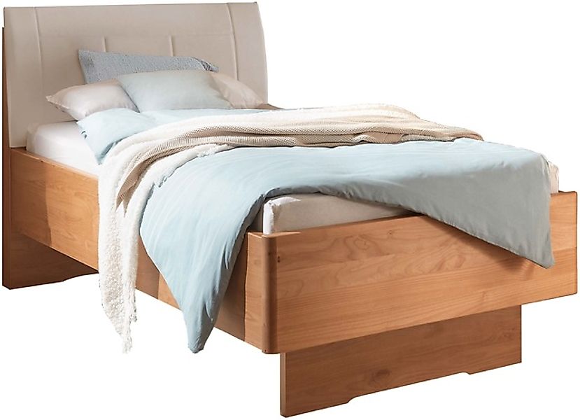 WIEMANN Holzbett »Cardiff, Bettgestell, Bettrahmen, teilmassiv, mit Polster günstig online kaufen