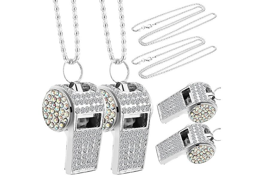 CLTYQ Schmuckset 2 Stück Bling Whistle Kristall Strass Pfeife Halskette Met günstig online kaufen