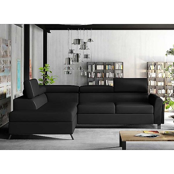 Ecksofa Sofaecke aus Kunstleder mit Schlaffunktion günstig online kaufen