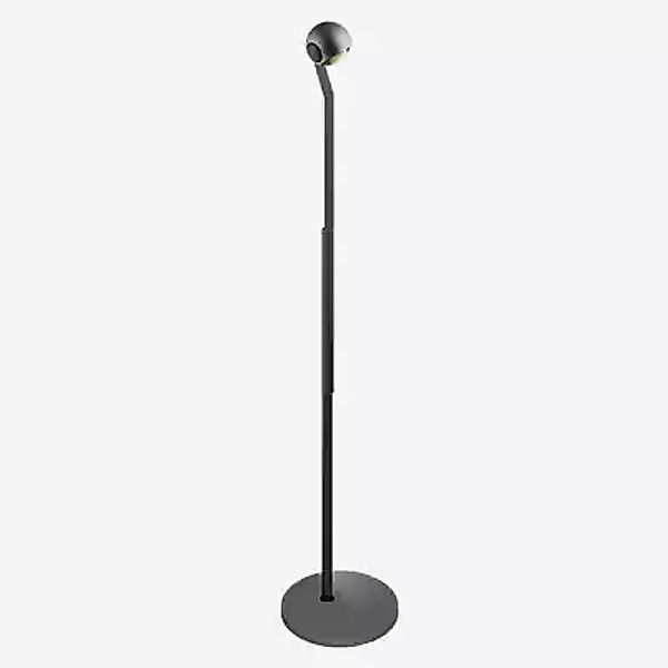 Occhio Io Lettura C Stehleuchte LED, Kopf chrom matt/Abdeckung schwarz matt günstig online kaufen