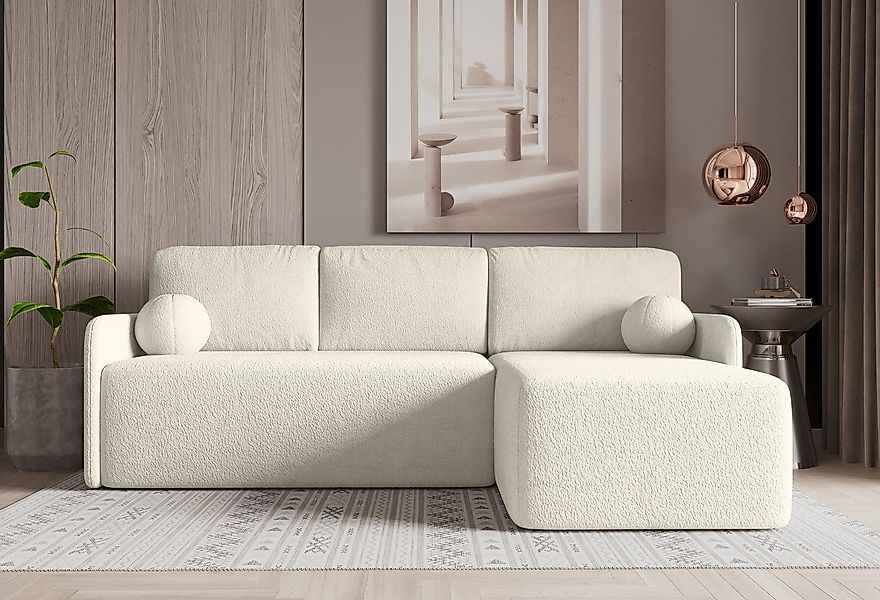 Compleo Ecksofa klein boucle, Eckcouch mit günstig online kaufen