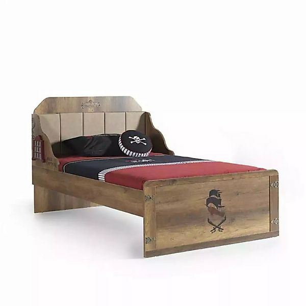 JVmoebel Bett Modern Funktionsbett Ausziehbares Braun Holz Kinderbett Bett günstig online kaufen