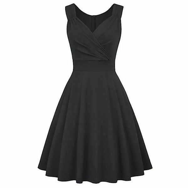 ZWY A-Linien-Kleid damen kurz,A-Linien-Kleid,rock damen schwarz knielan,A-L günstig online kaufen