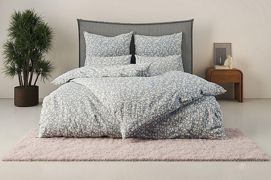 my home Bettwäsche Mariby, Renforcé, 2 teilig, mit feinem Blümchen Design, günstig online kaufen