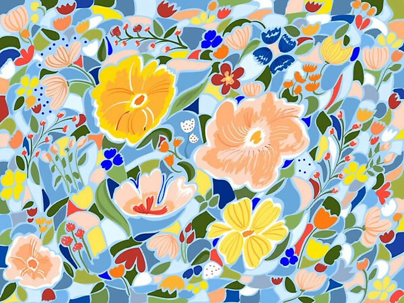 Poster / Leinwandbild - Summery Floral günstig online kaufen
