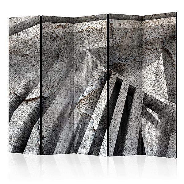 5-teiliges Paravent - Beton 3d Ii [room Dividers] günstig online kaufen