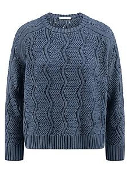Rundhals-Pullover aus 100% SUPIMA-Baumwolle Peter Hahn blau günstig online kaufen