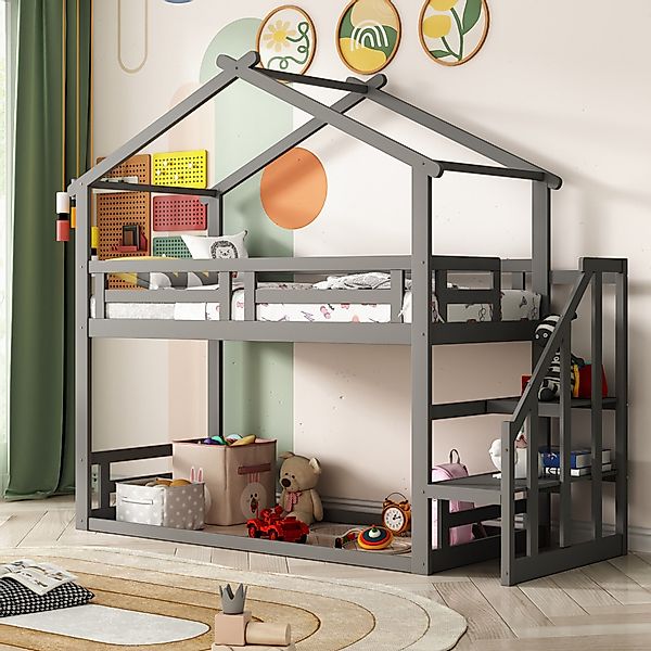 Flieks Etagenbett, Kinderbett Hochbett mit oberem günstig online kaufen