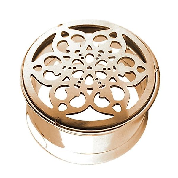 Adelia´s Dehnschnecke "Piercing  Ohrpiercing" Flesh Tunnel PVD Rosè Gold be günstig online kaufen