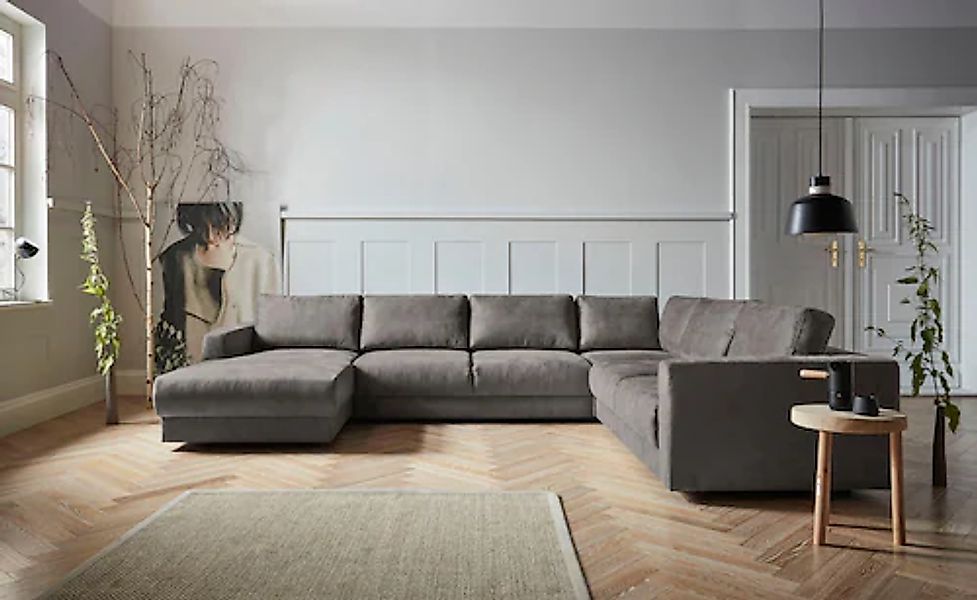 Home affaire Wohnlandschaft »Hobro U-Form« in 3 Bezugsqualitäten in vielen günstig online kaufen
