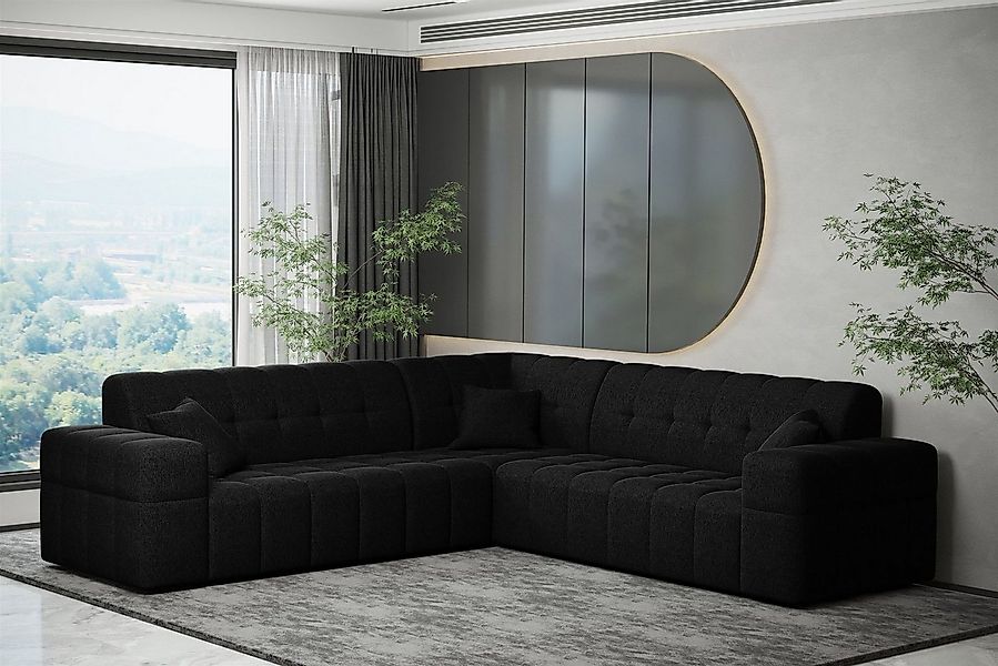 Fun Möbel Ecksofa Ecksofa Designersofa NANCY in Stoff Neve Seite Universal, günstig online kaufen