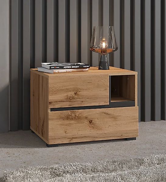 INOSIGN Nachtkommode »Cross, moderner griffloser Nachtschrank«, Nachttisch, günstig online kaufen